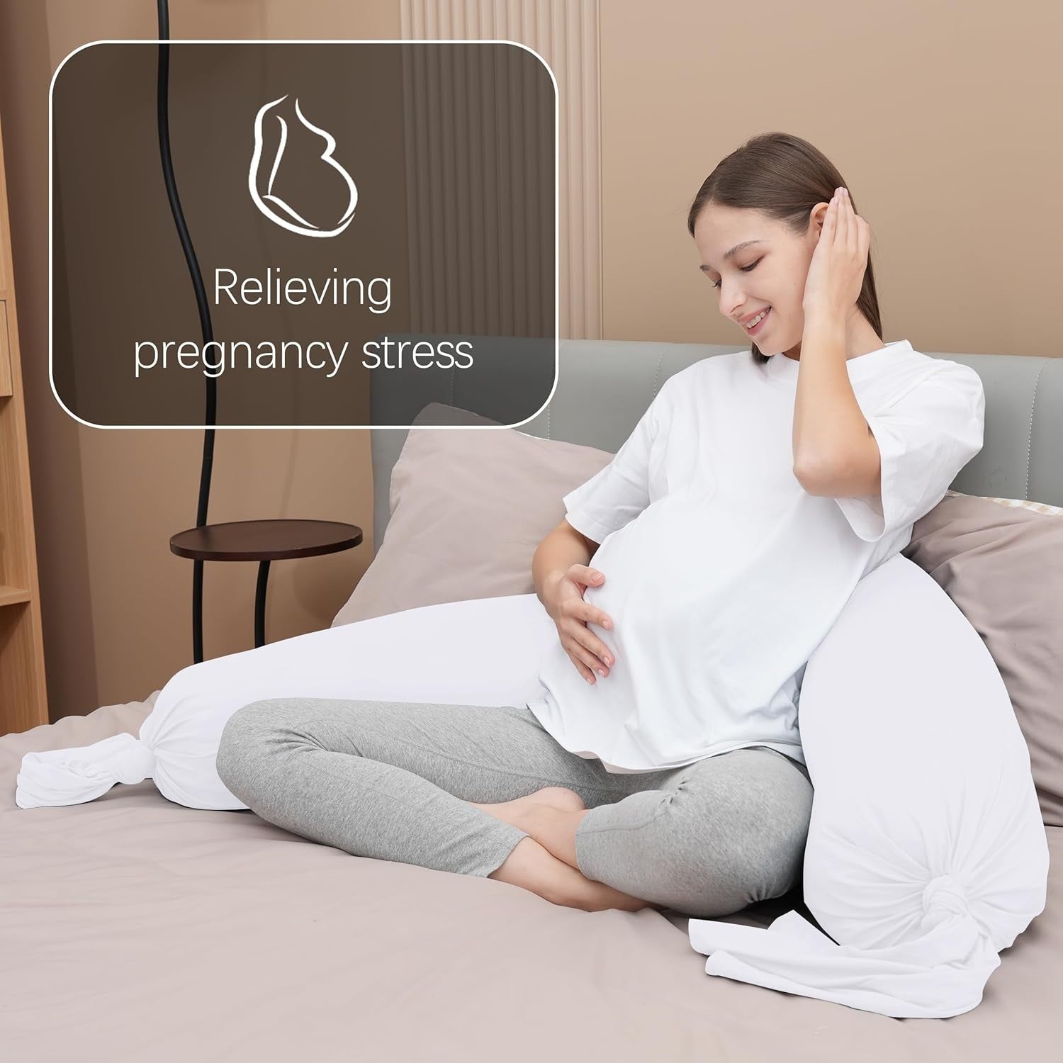 Pregnancy Pillow U Shaped 63” Full Body Maternity Support Side Sleeper