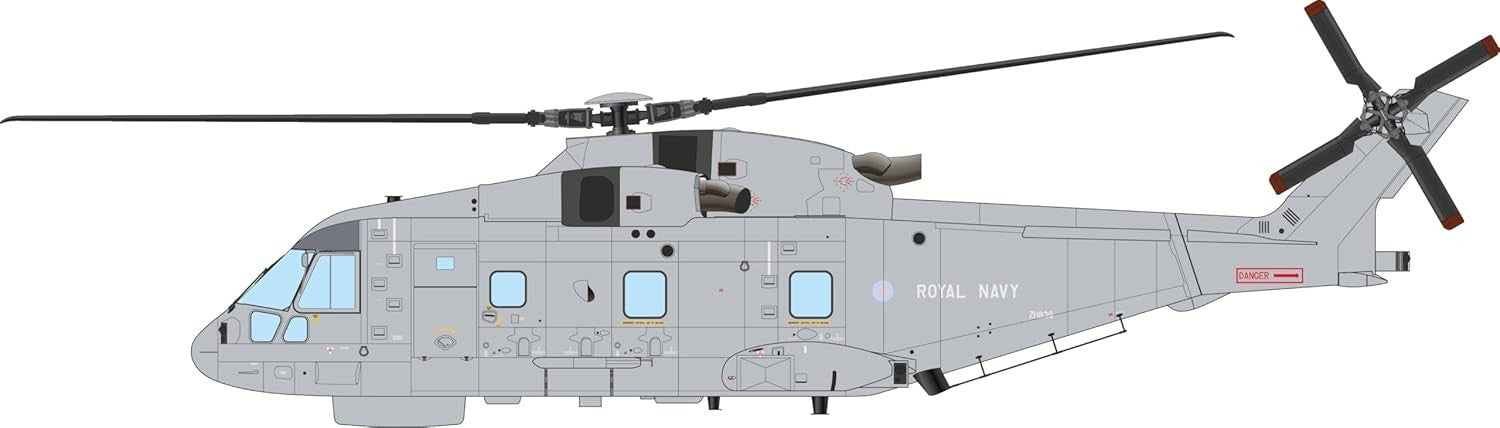 1:72 Scale AW101 Merlin Helicopter Model Kit – Detailed Military Plastic Build