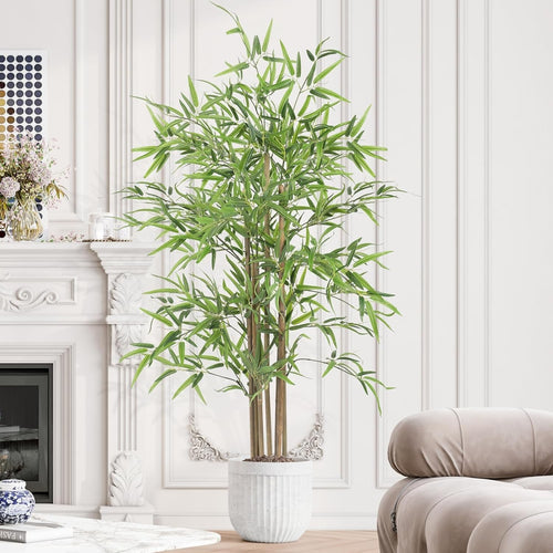 5ft Artificial Bamboo Tree Tall Realistic Plant Indoor Home Office Green Decor