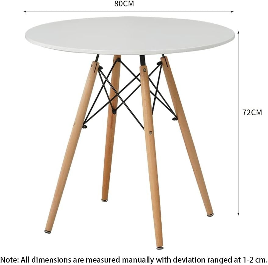 Yellow Dining Table and Chairs Set 4 – 80cm Round Modern Kitchen Café