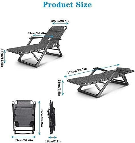 Heavy Duty Brown Folding Recliner Chair Padded Sun Lounger for Garden Patio