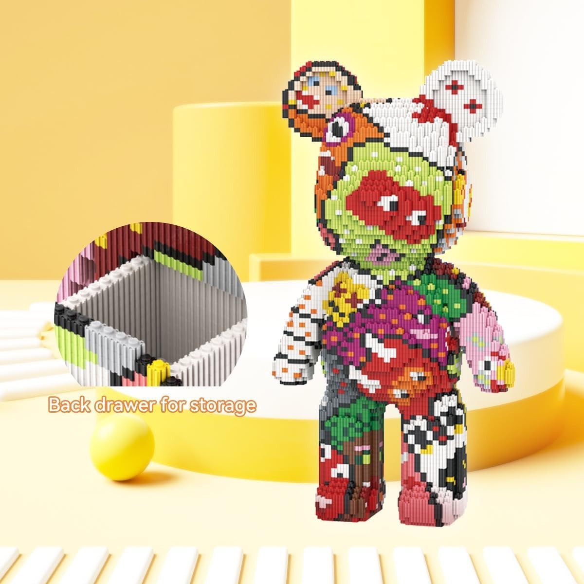 Graffiti Bear Building Blocks Set 7220pcs | DIY Art Toy Gift Kids Adults
