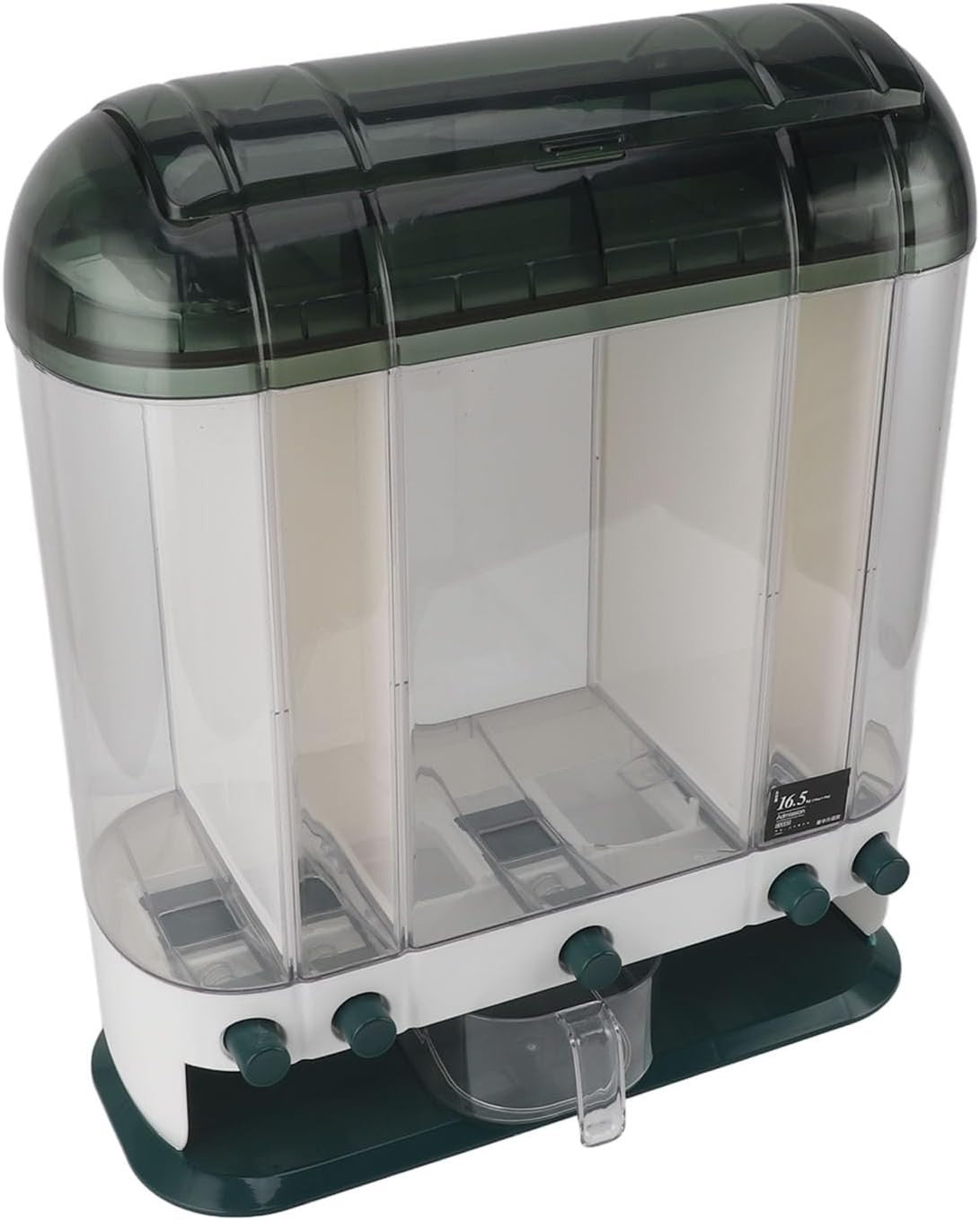 16.5KG Rice Dispenser Airtight Grain Storage Container with Dividers