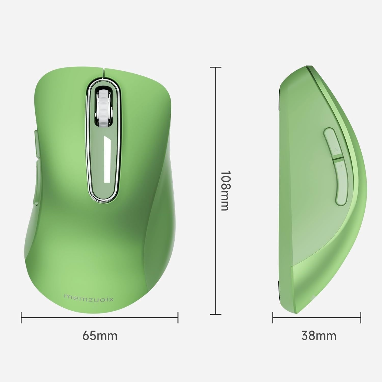 Wireless Mouse 2.4G 1400 DPI Optical USB Ergonomic Laptop PC Green