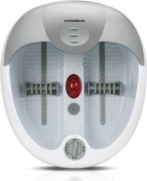 Hangsun Foot Spa Bath Massager Bubble Vibration Infrared Heat Rollers Home