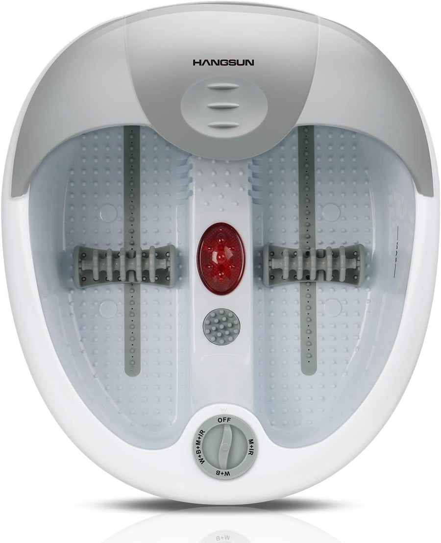 Hangsun Foot Spa Bath Massager Bubble Vibration Infrared Heat Rollers Home