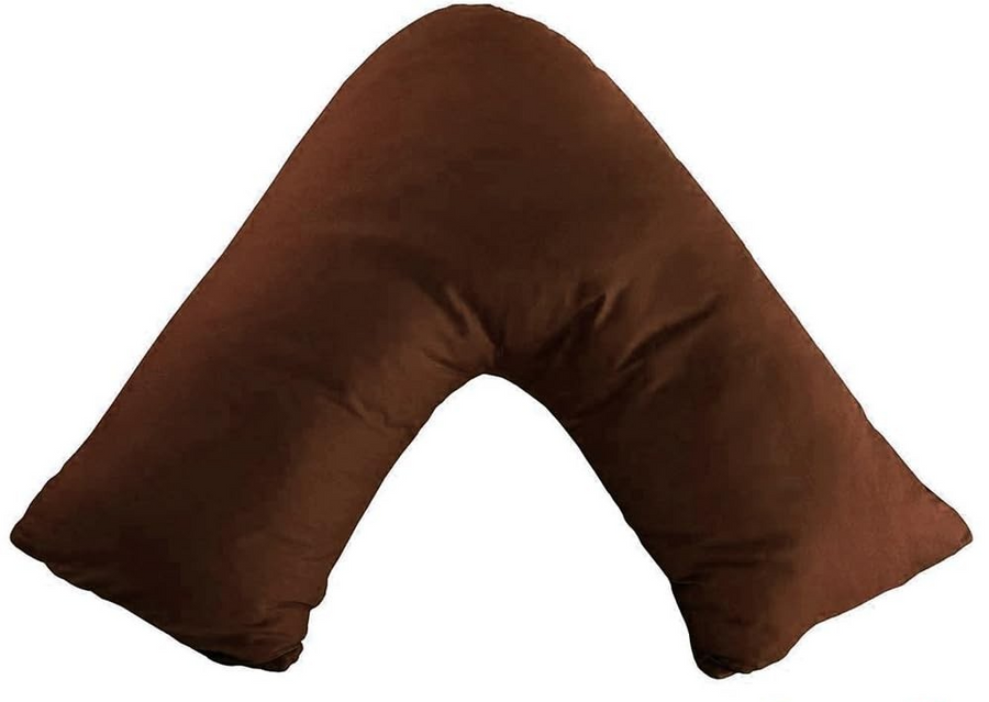 V Shaped Pregnancy Pillow Duck Feather Filled Firm Support Cotton 32"