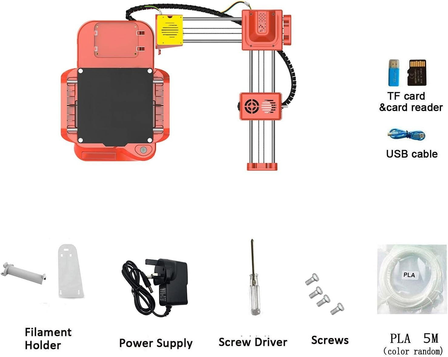 Mini 3D Printer for Kids Beginners Quiet Desktop PLA Easy Use