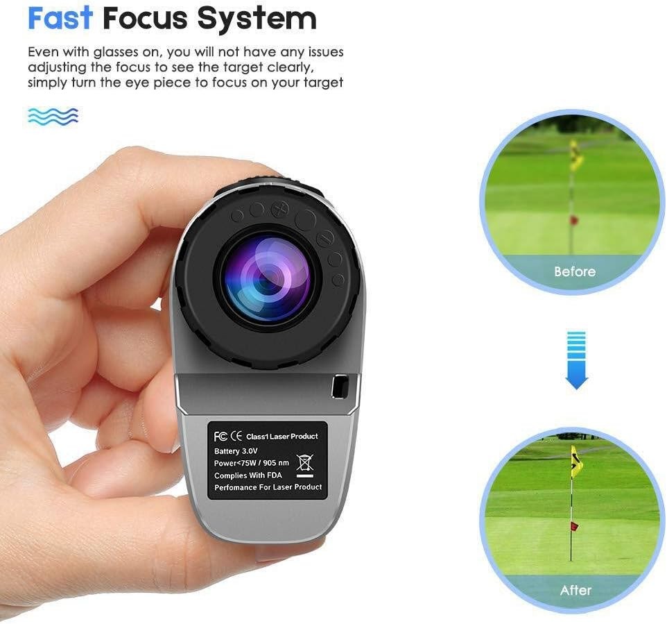 Golf Range Finder 600 Yards Slope Flag Lock 6X Magnification Compact