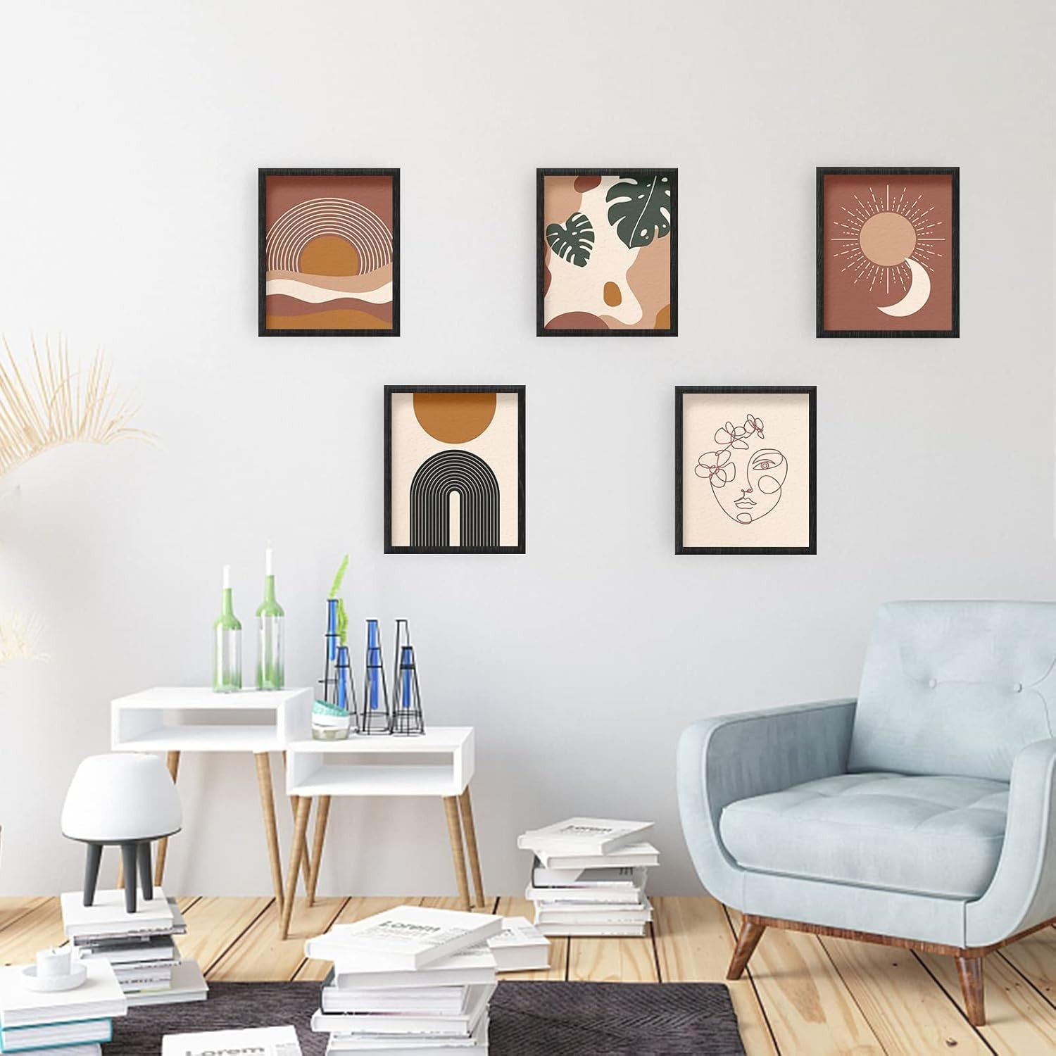 Boho Landscape Wall Art Prints Set 9pc 8x10in Unframed