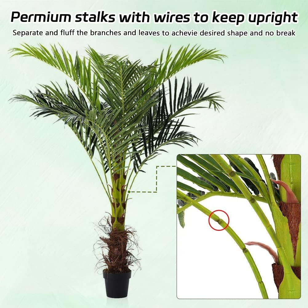 180cm Artificial Areca Palm Tree in Pot Tall Tropical Indoor Outdoor Decoration