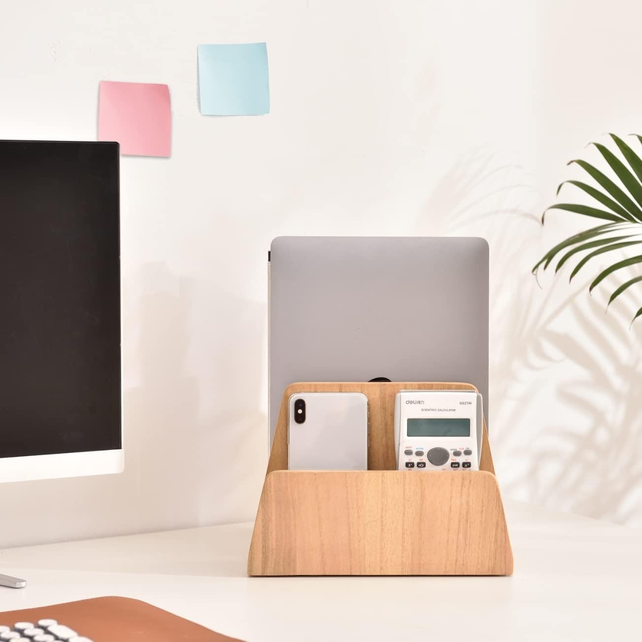 Wooden Desk File Sorter 7-Slot Organiser Magazine Document Holder