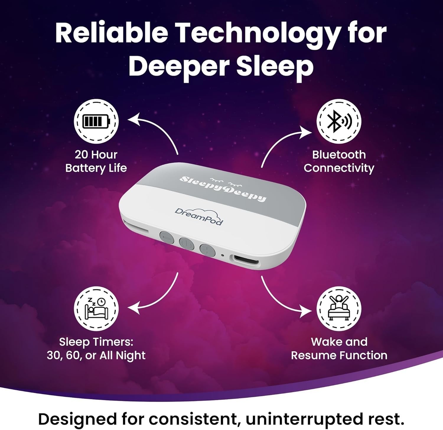 Under Pillow Sleep Speaker Bluetooth Bone Conduction Thin Side Sleeper