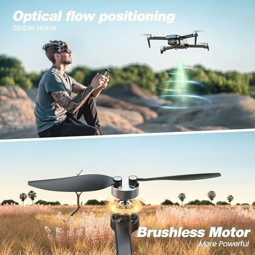Foldable 1080P HD Camera Drone with Brushless Motors, 3D Flips & 30Min Flight