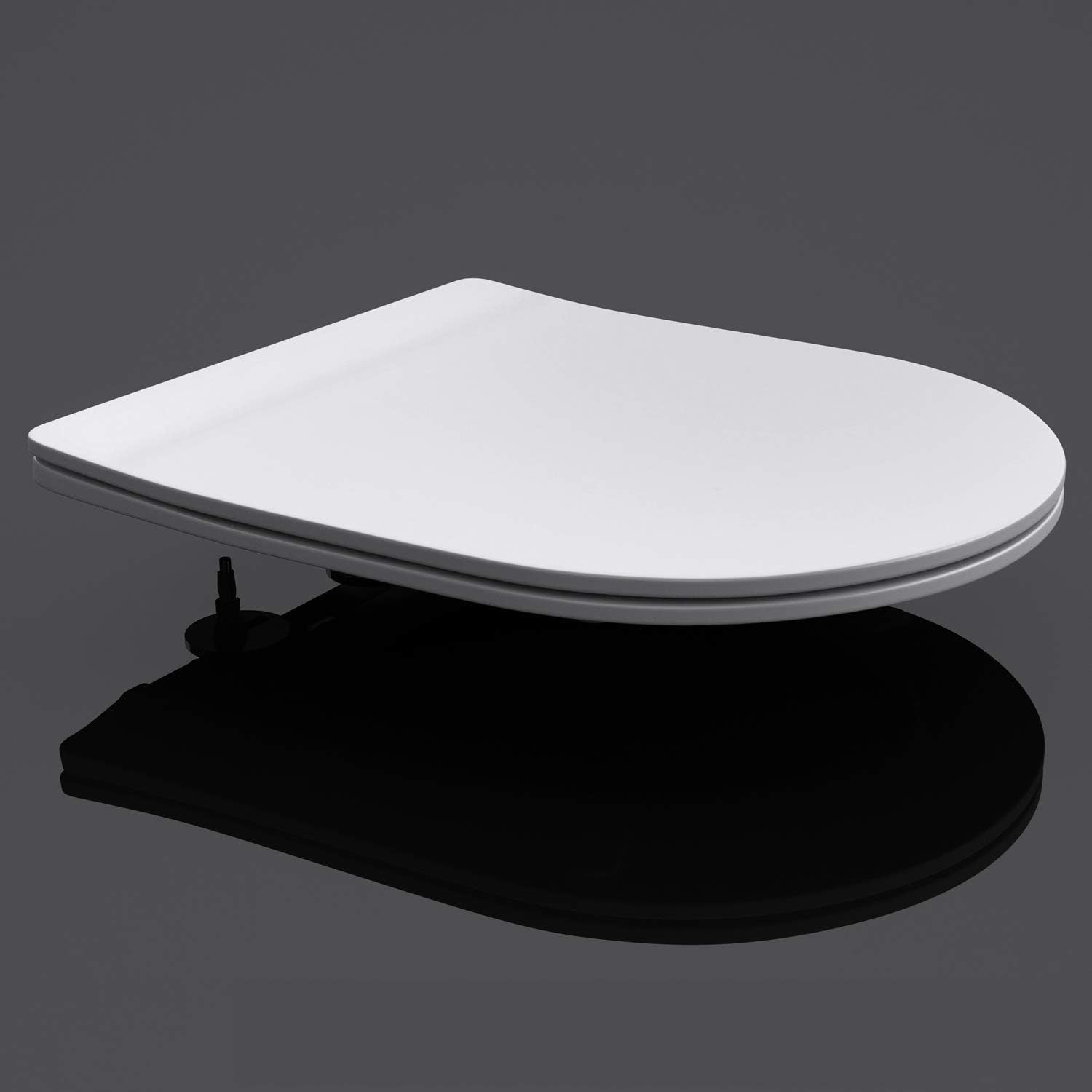 Soft Close U-Shaped Toilet Seat Ultra Slim Quick Release Thermoset 360x425mm