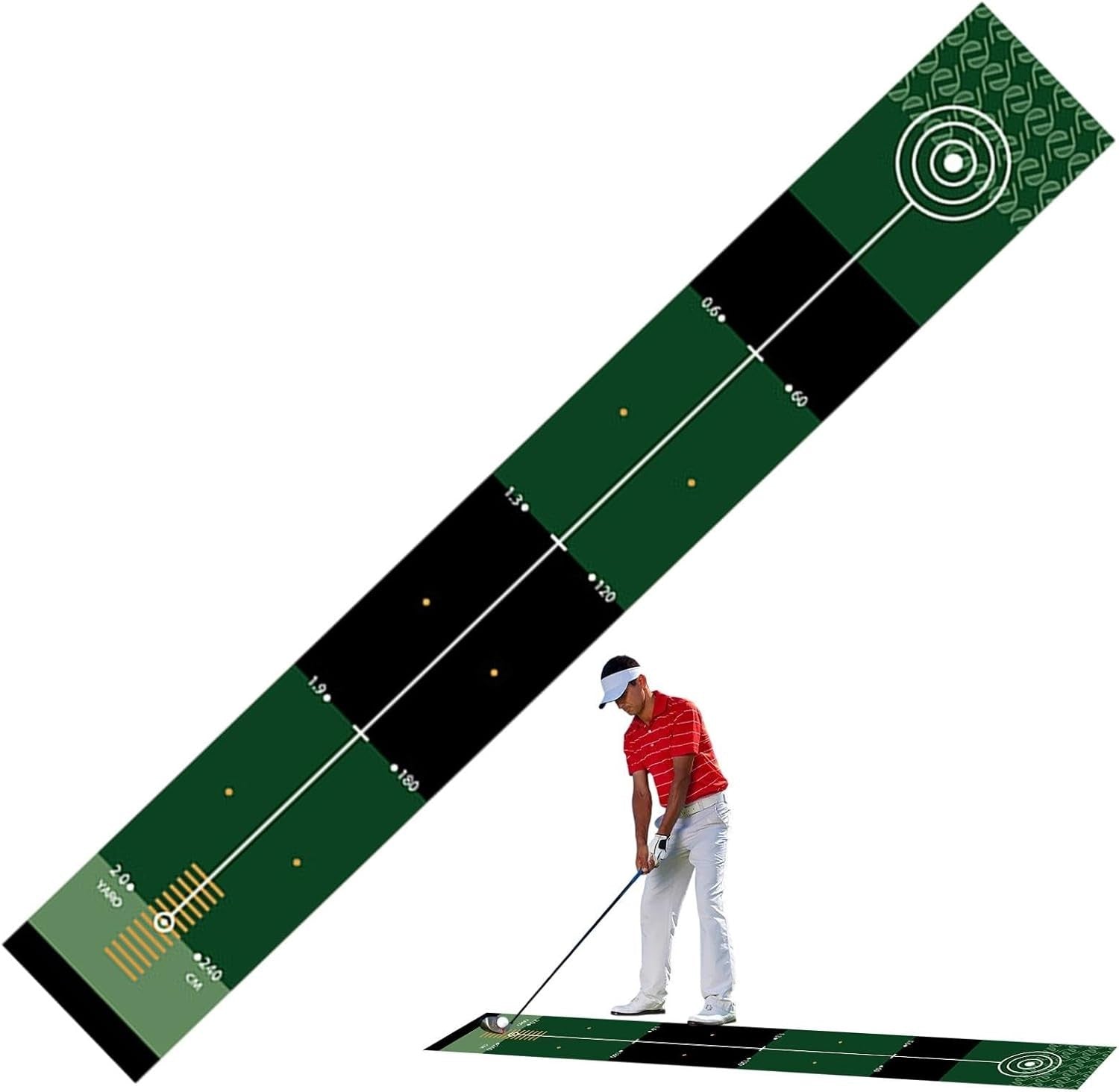 Golf Putting Mat 29” Indoor Practice Training Green Alignment & Return Ball