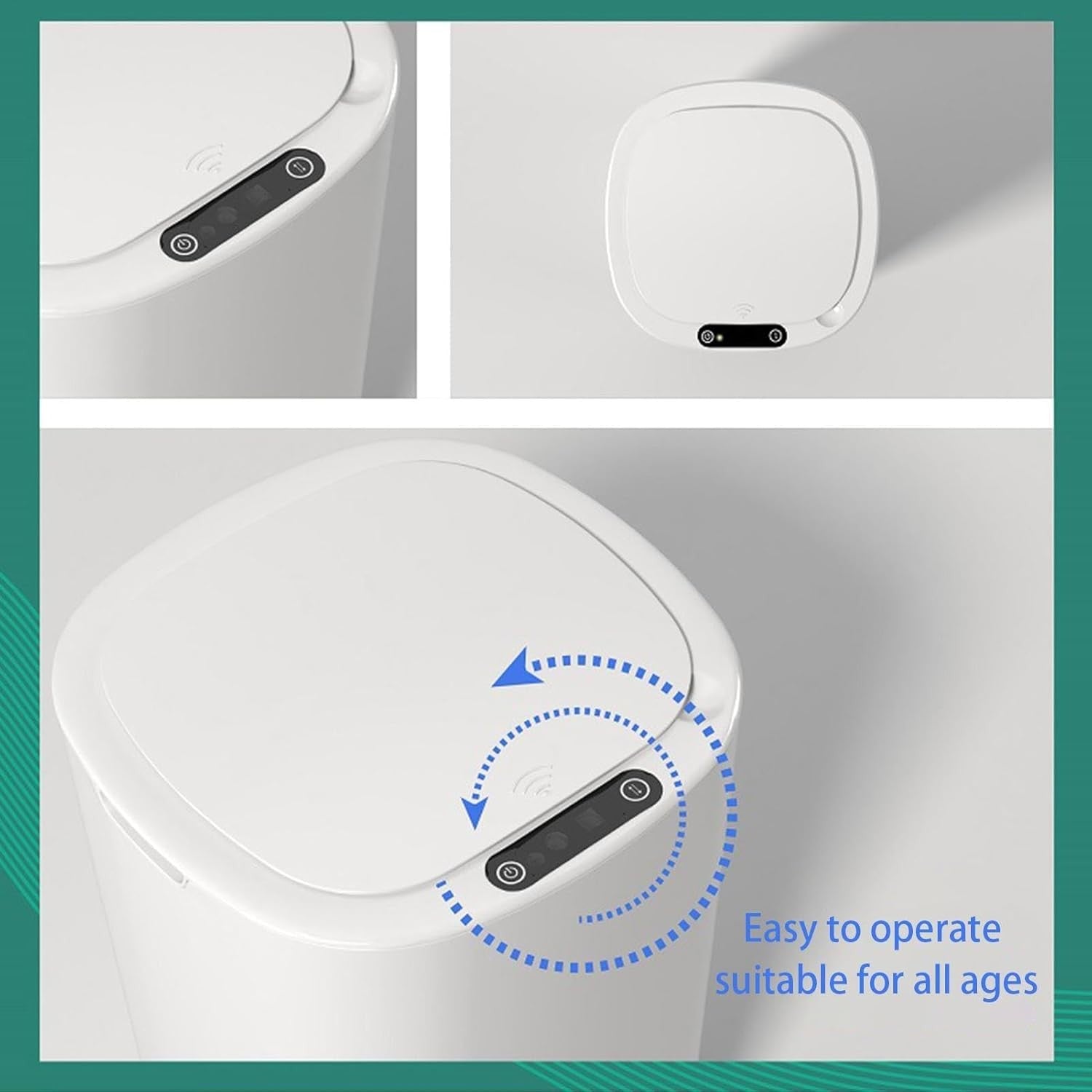 12L Motion Sensor Trash Can Touchless Odor Proof Bin