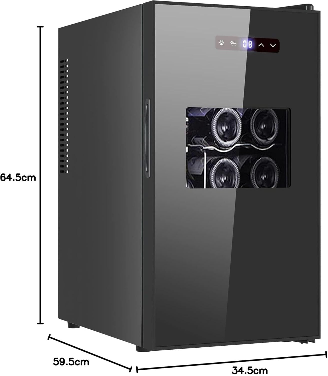 18 Bottle Wine Cooler Fridge Digital Touch Control Quiet Freestanding Chiller