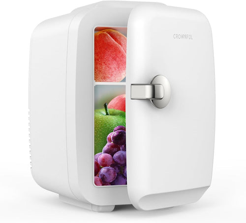 Mini Fridge 4L Portable Cooler & Warmer AC/DC Compact Quiet White