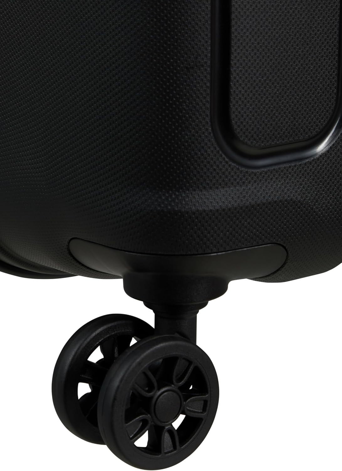 55cm Cabin Hard Shell Suitcase Lightweight 4 Spinner Wheels TSA Lock Black