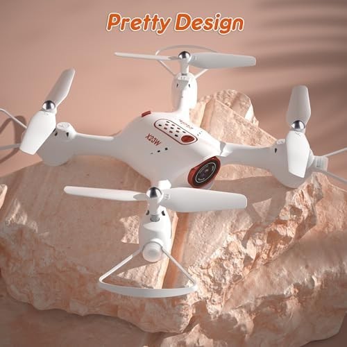 Mini Drone with Camera for Kids 360° Flip Easy Control Toy Gift with 2 Batteries