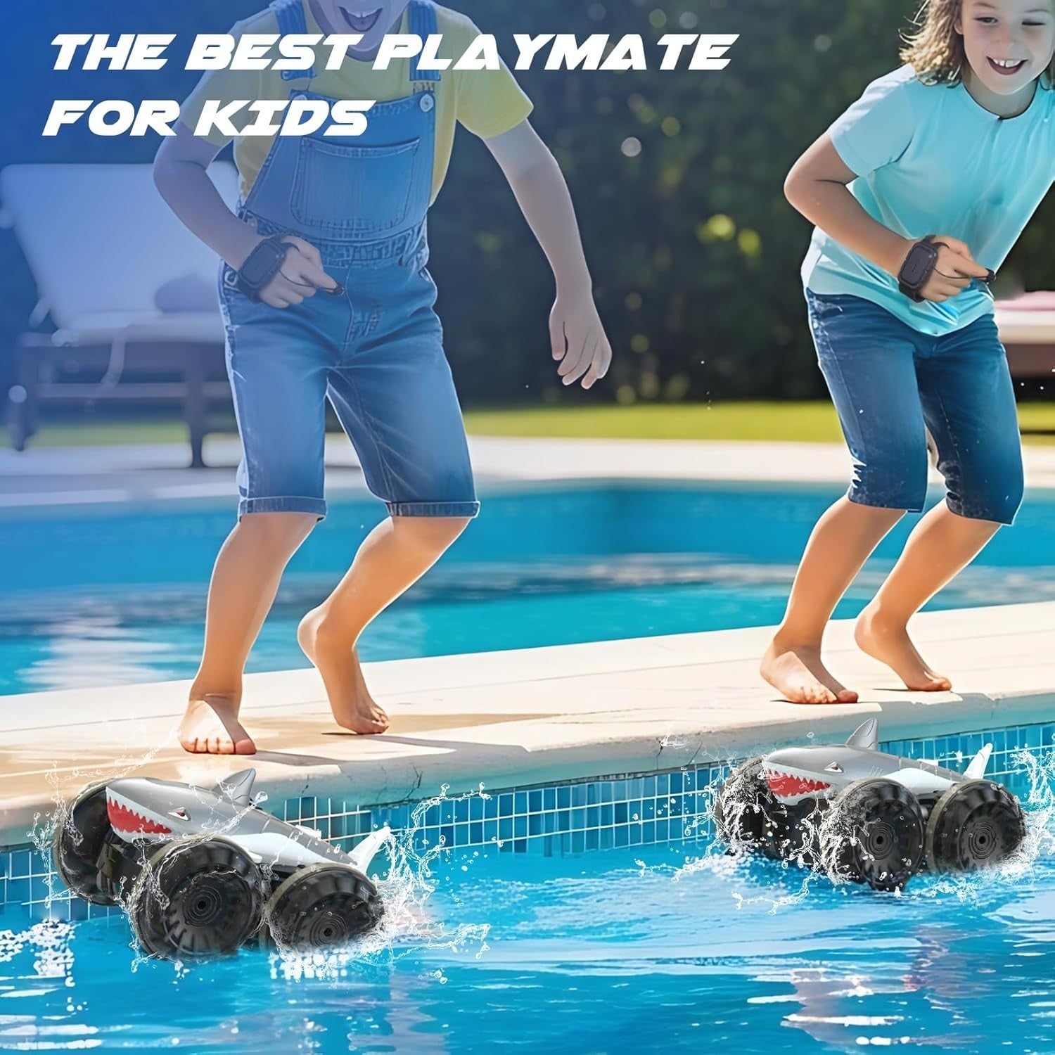 4WD Amphibious RC Stunt Car – Waterproof Remote Control w/ 50m Range