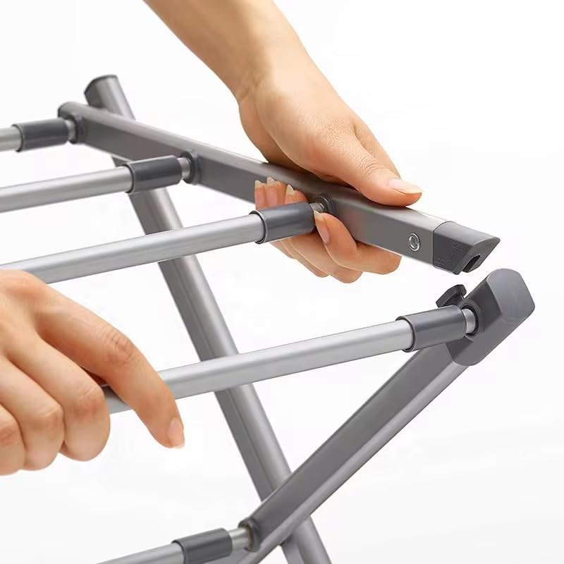 3 Tier Clothes Airer Drying Rack Foldable Adjustable Indoor Space Saving