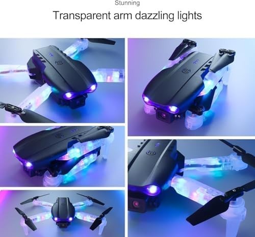 OBEST Foldable Drone with 1080P Dual Camera & LED Lights – WiFi RC Quadcopter