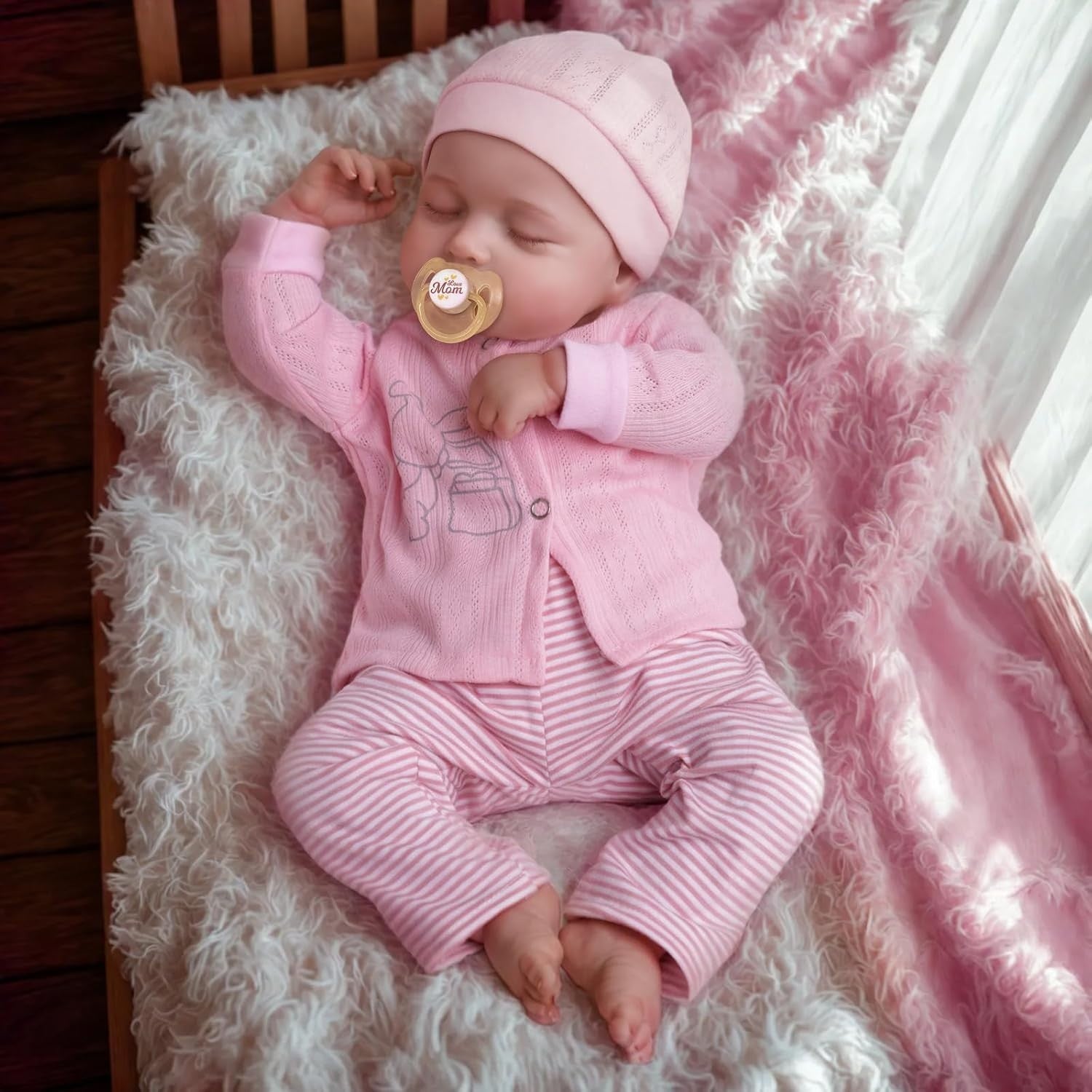 17” Reborn Baby Doll Sleeping Girl Soft Body Newborn Set