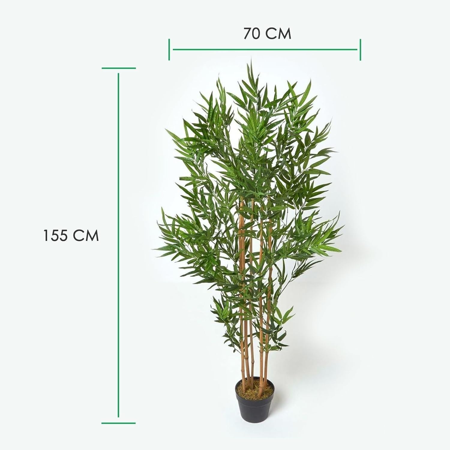 5ft Artificial Bamboo Tree in Pot Realistic Green Indoor Home Decoration Indoor