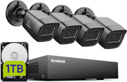 1080P CCTV Security System 4 Cameras DVR 1TB HDD Motion Detection