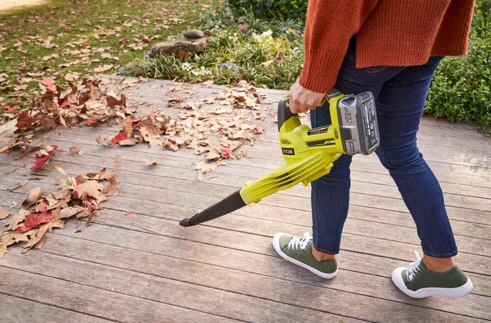 18V Cordless Leaf Blower Lightweight Garden Air Blower 245km/h Tool Only
