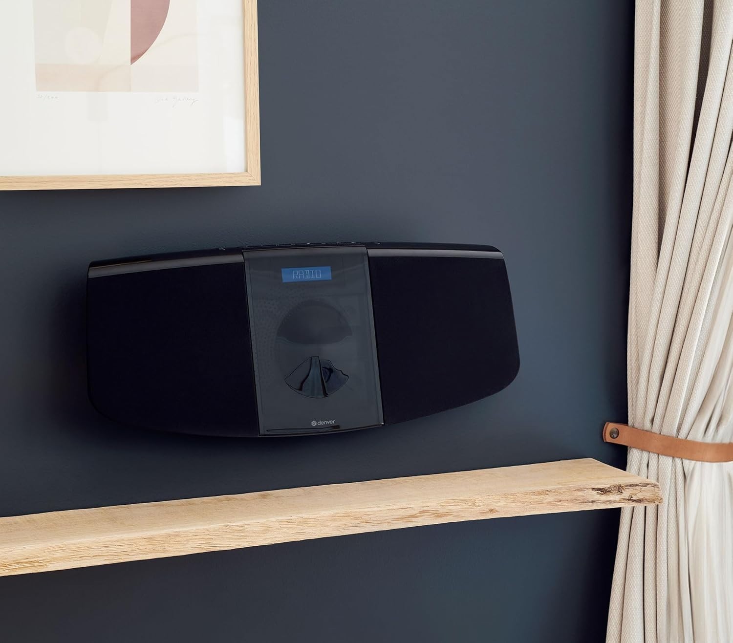 Wall Mountable Bluetooth DAB+ CD Player HiFi System with Remote & USB AUX