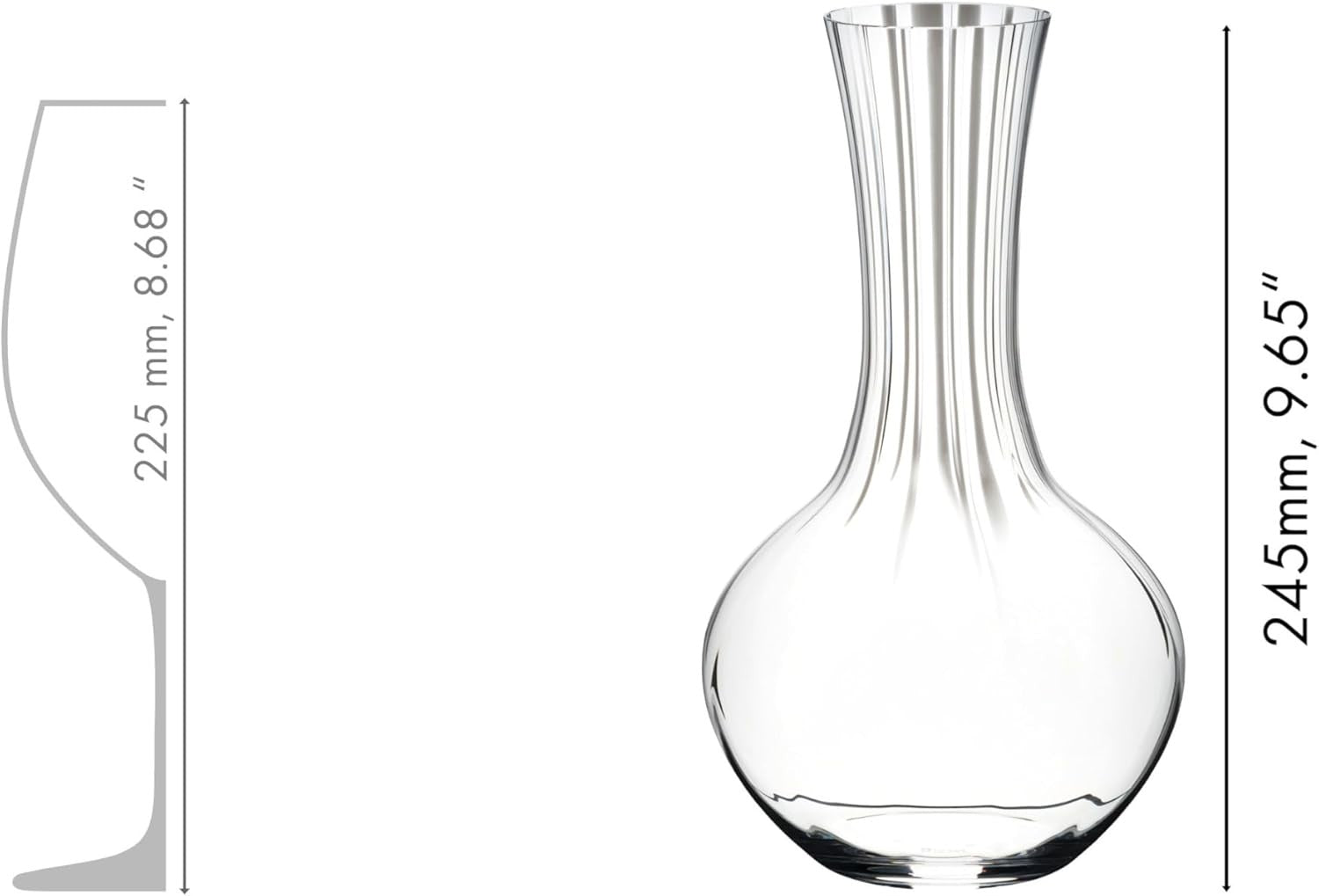 Elegant Glass Wine Decanter 1.1L Aerator Carafe for Red & White Wine Serving