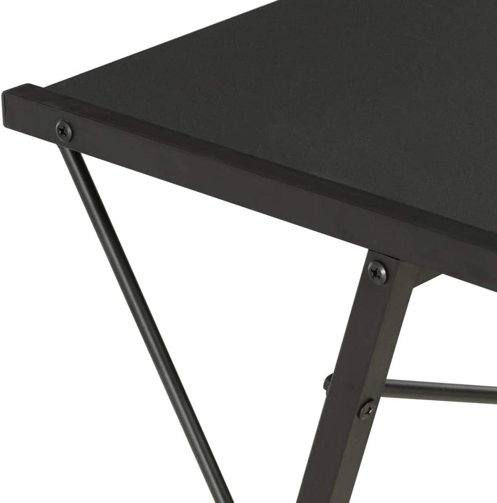 Modern Black Computer Desk with Shelves 116x50x93cm Office Workstation