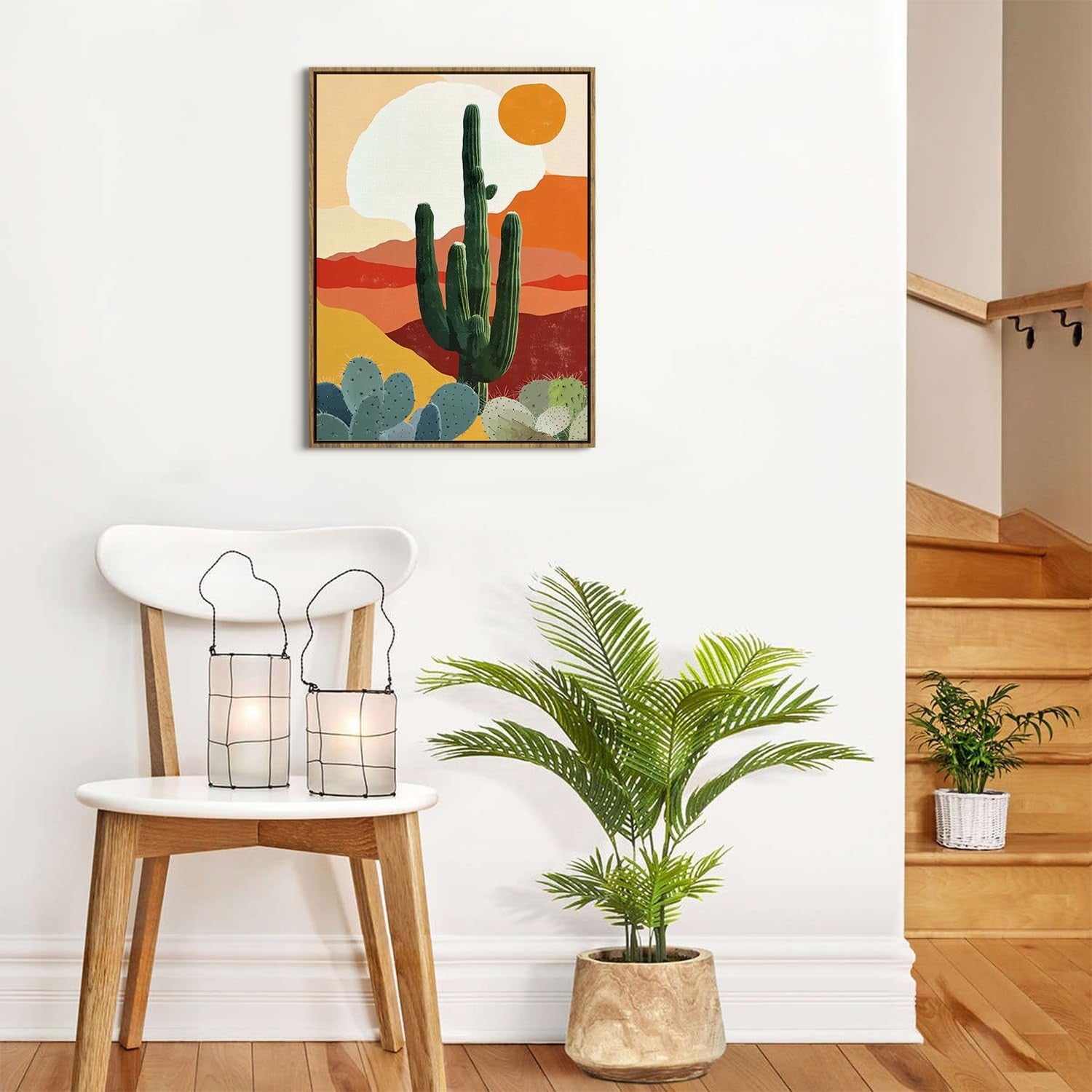 Framed Boho Canvas Wall Art 30x40cm Sunset Desert Print