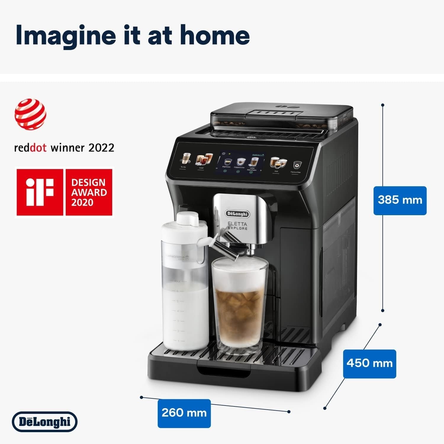 Cold Brew & Hot Coffee Machine | LatteCrema System | Touch Display | Bean-to-Cup