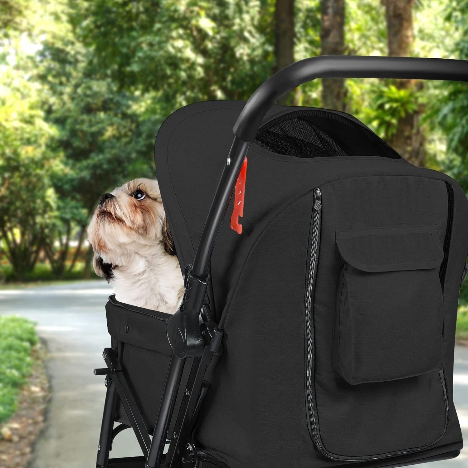 Pet Stroller for Medium Dogs up to 20kg Foldable 4 Wheel Dog Cat Pram