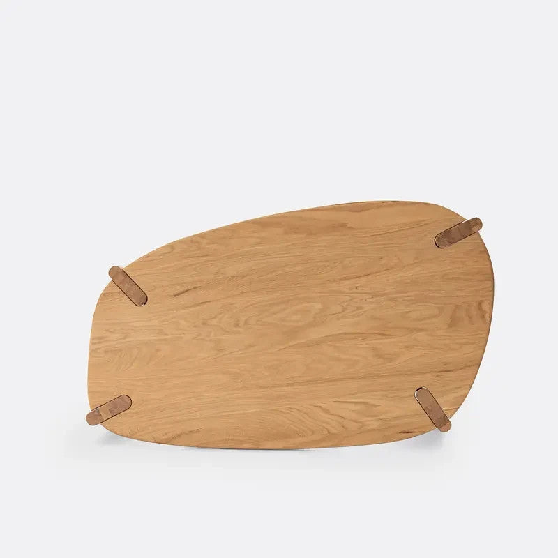 Solid Oak Coffee Table 116cm | Modern Low Lounge Table with Wide Surface