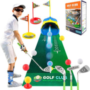 Kids Golf Set Automatic Ball Return Putting Game Indoor Outdoor Toddler Toy