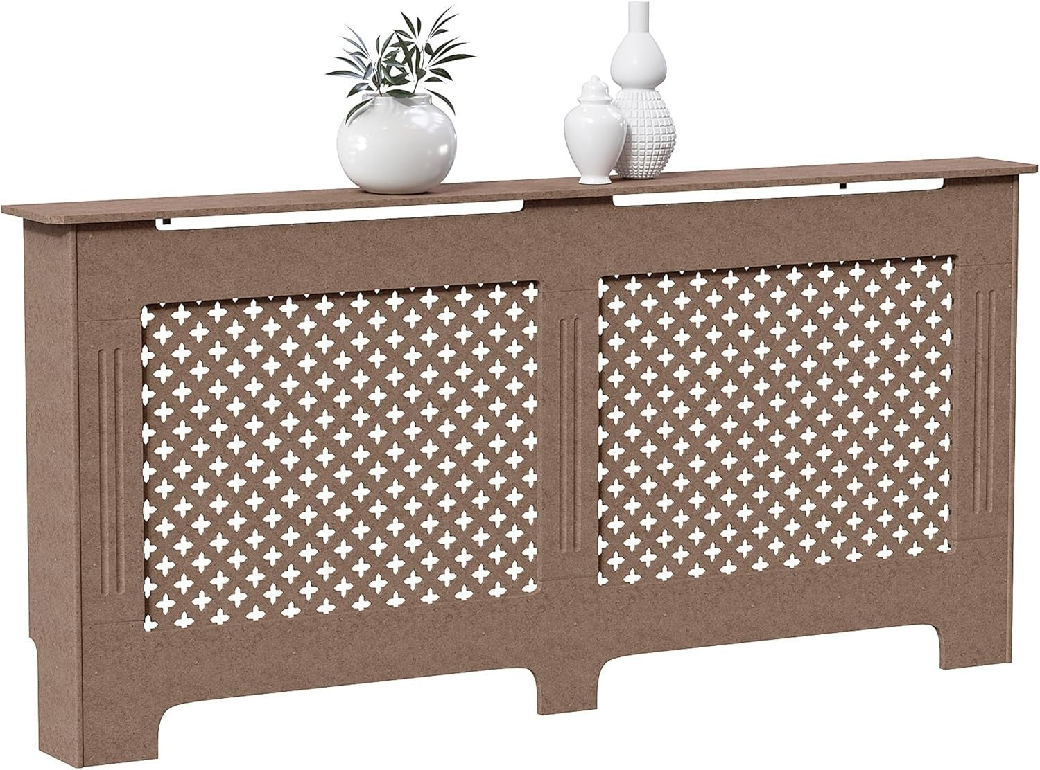 Extra Large Radiator Cover Unfinished MDF Cross Design Paintable Heat Efficient