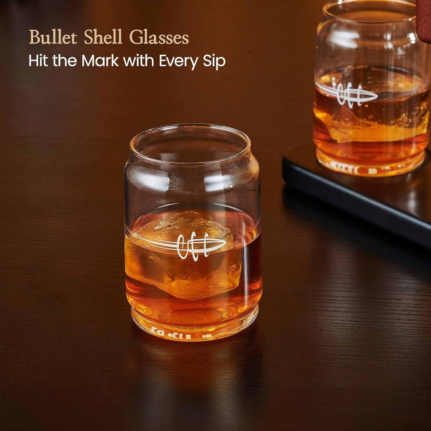 Gun Whiskey Decanter Set with Glasses | 486ml Liquor Dispenser Gift for Men