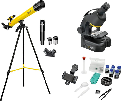 50/600 Telescope Microscope 640x Smartphone Adapter Kit Black