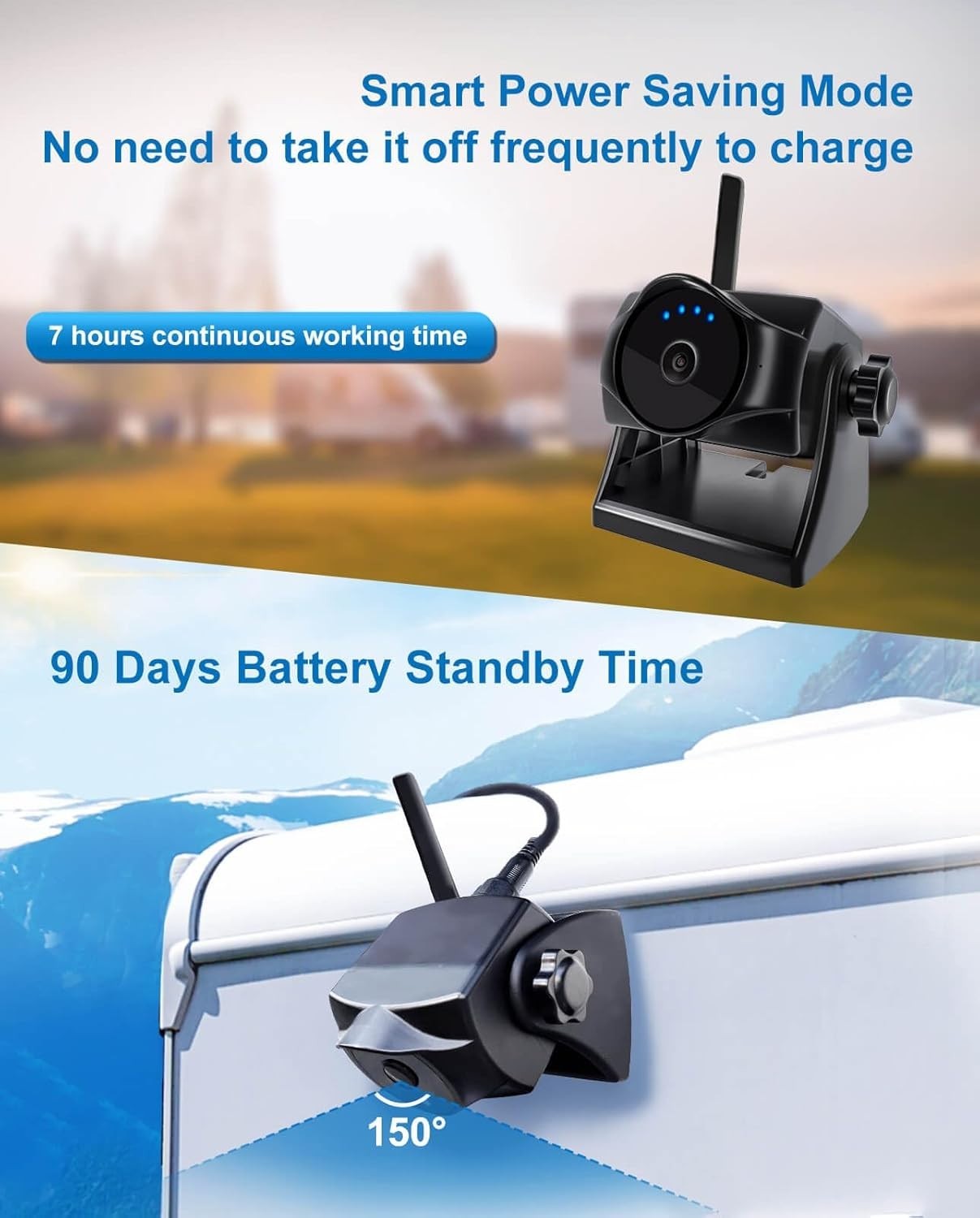 1080P Wireless Magnetic Reversing Camera WiFi Night Vision IP69K RV