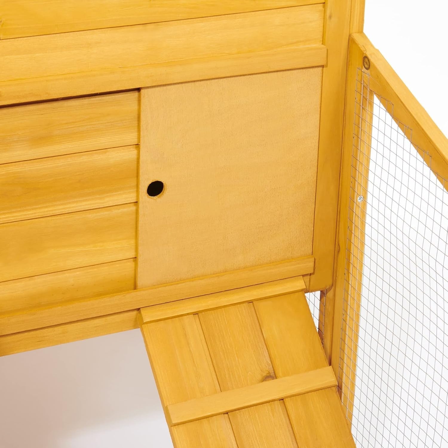 Medium Wooden Chicken Coop with Run Nest Box Slide Out Tray Secure