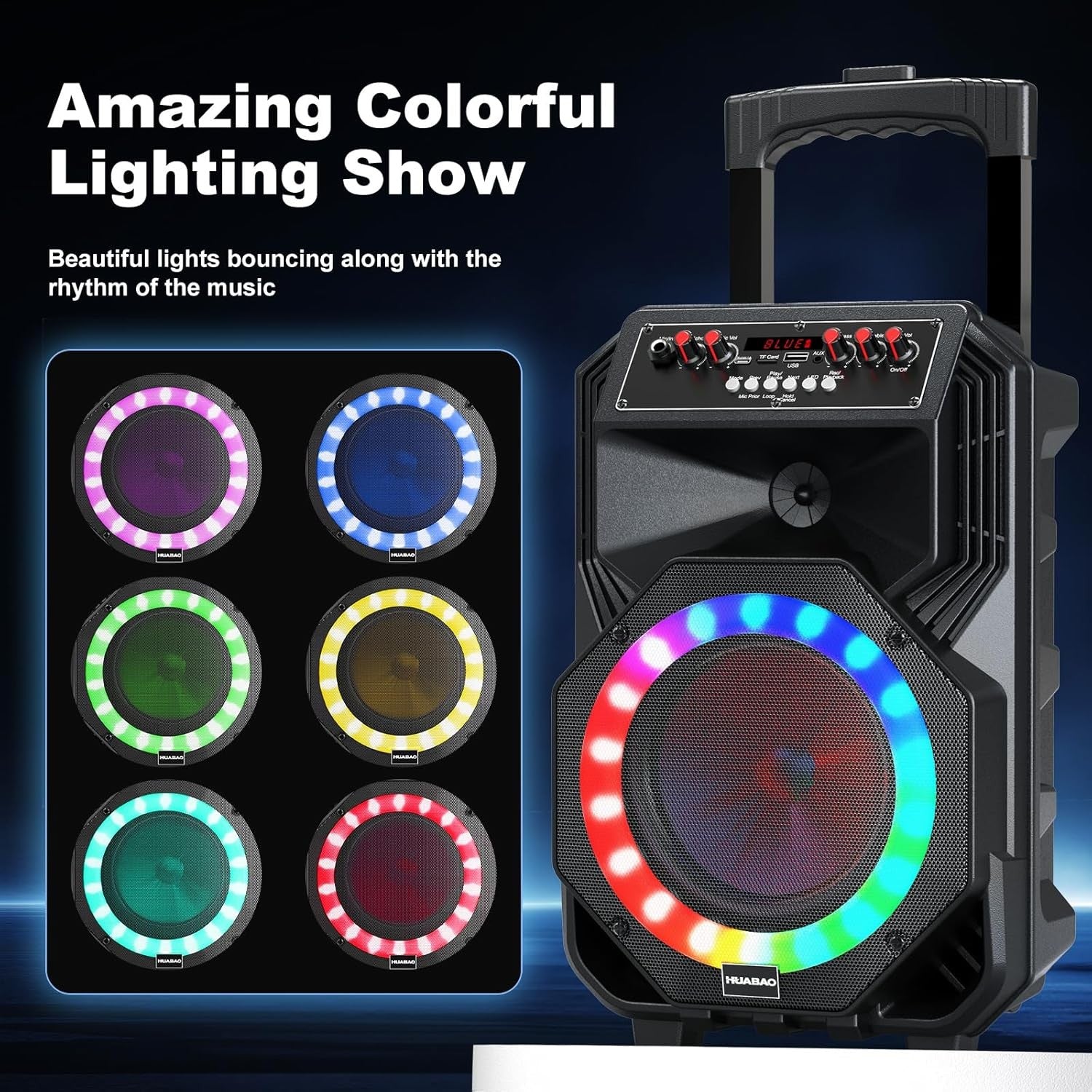 Portable Karaoke Machine 8800mAh Bluetooth PA Speaker