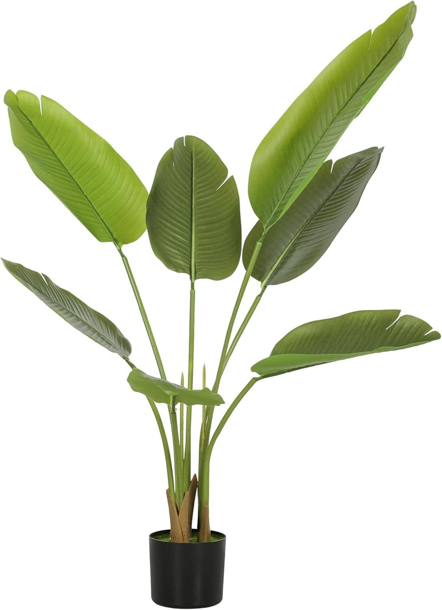 109cm Bird of Paradise Plant Faux Banana Leaf Tree PEVA Flocked Indoor Decor