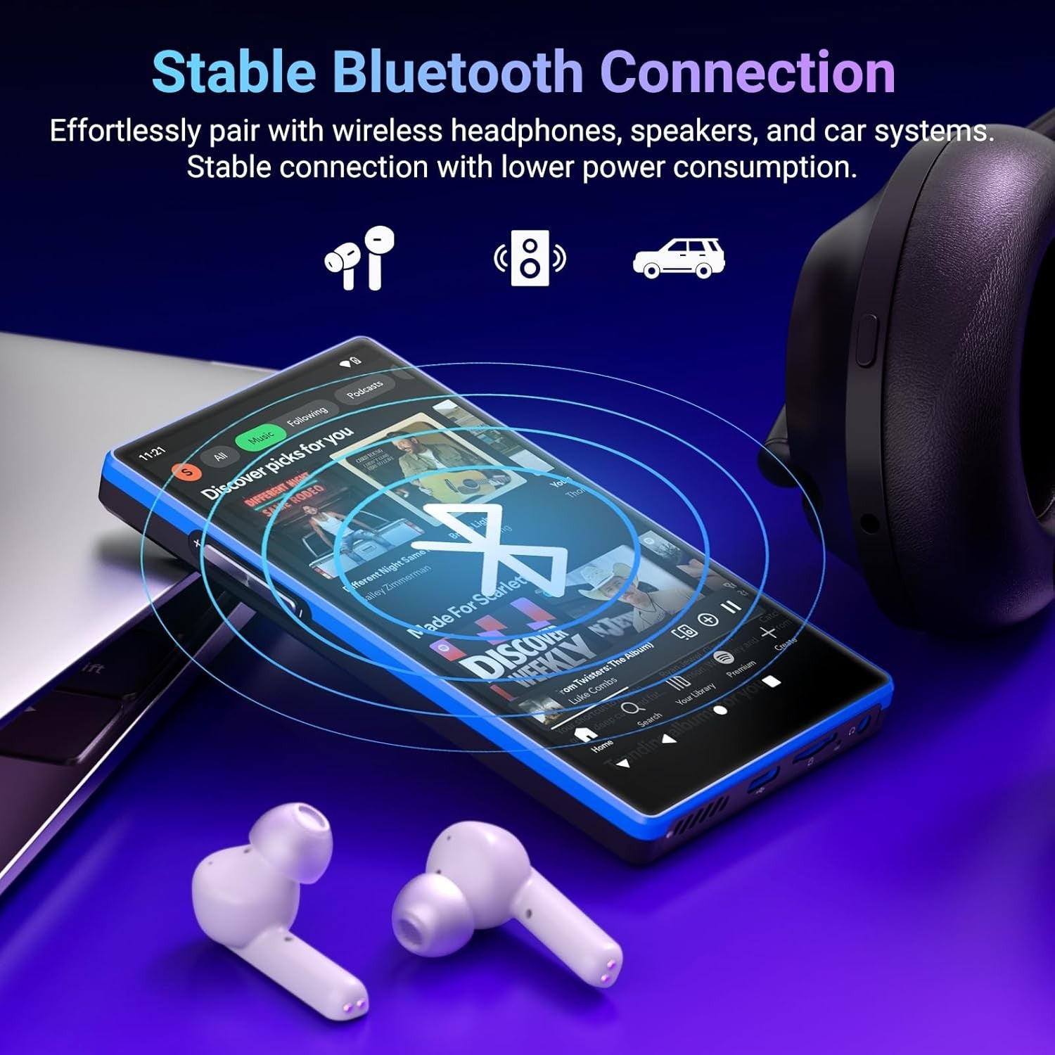 160GB MP3 Player WiFi Bluetooth Android 13 5" IPS Touch Screen