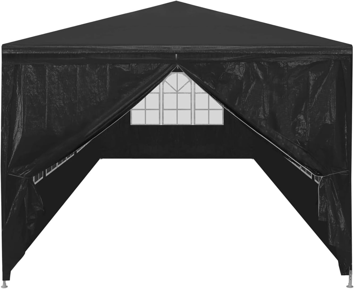 3x6m Garden Gazebo Party Tent Pavilion PE Canopy Steel Frame w/ Sides