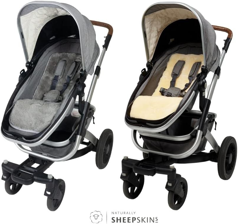 Merino Wool Pram Liner Baby Stroller Seat Insert Universal Fit Grey